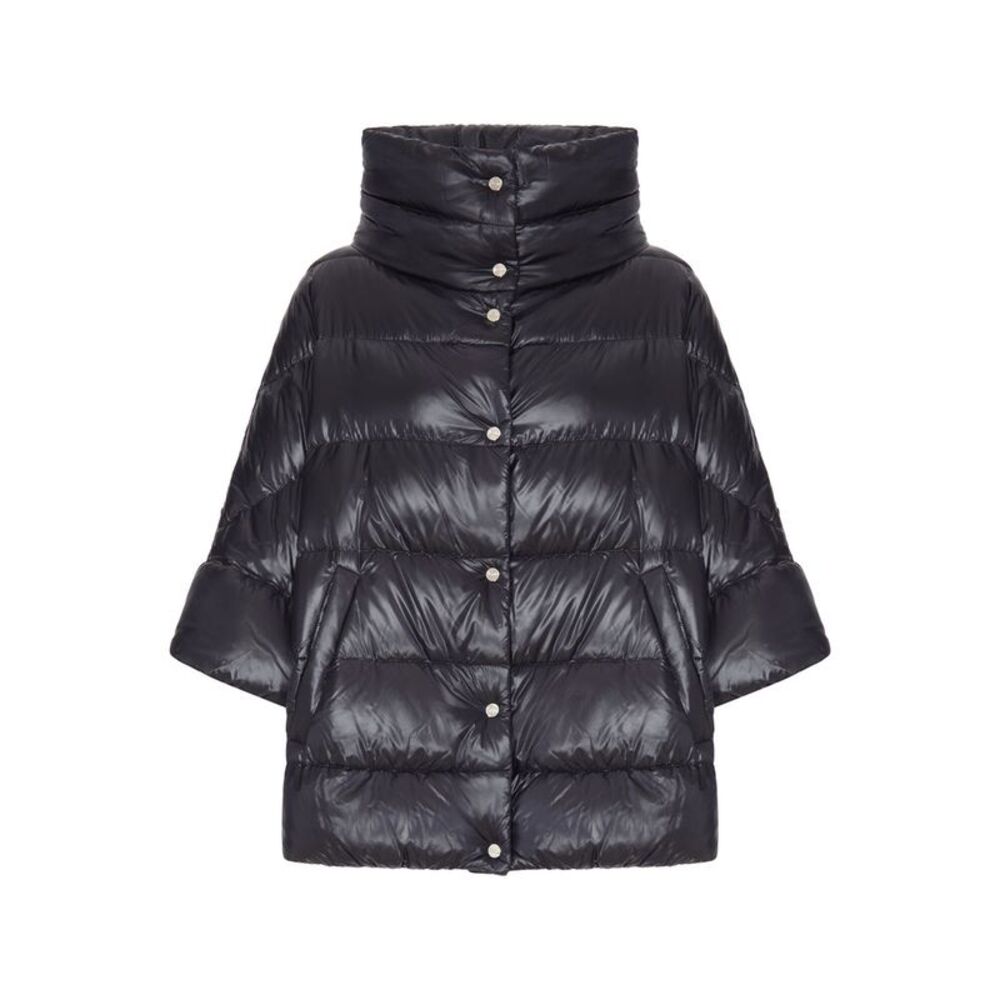 Herno Women Down Jacket With Wide Collar And 3/4 Sleeves